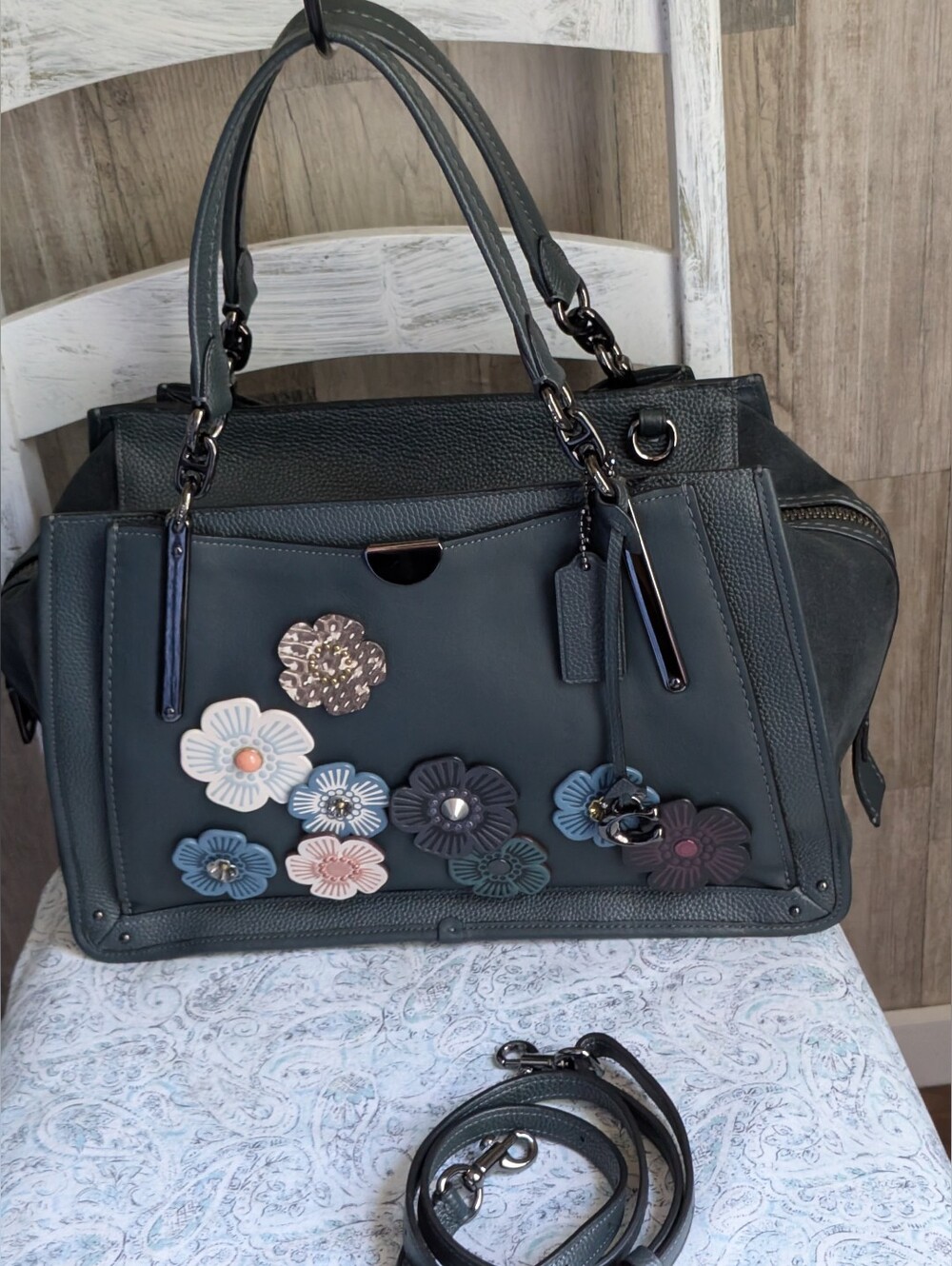 Coach Upcrafted Dreamer With Tea Rose Appliques